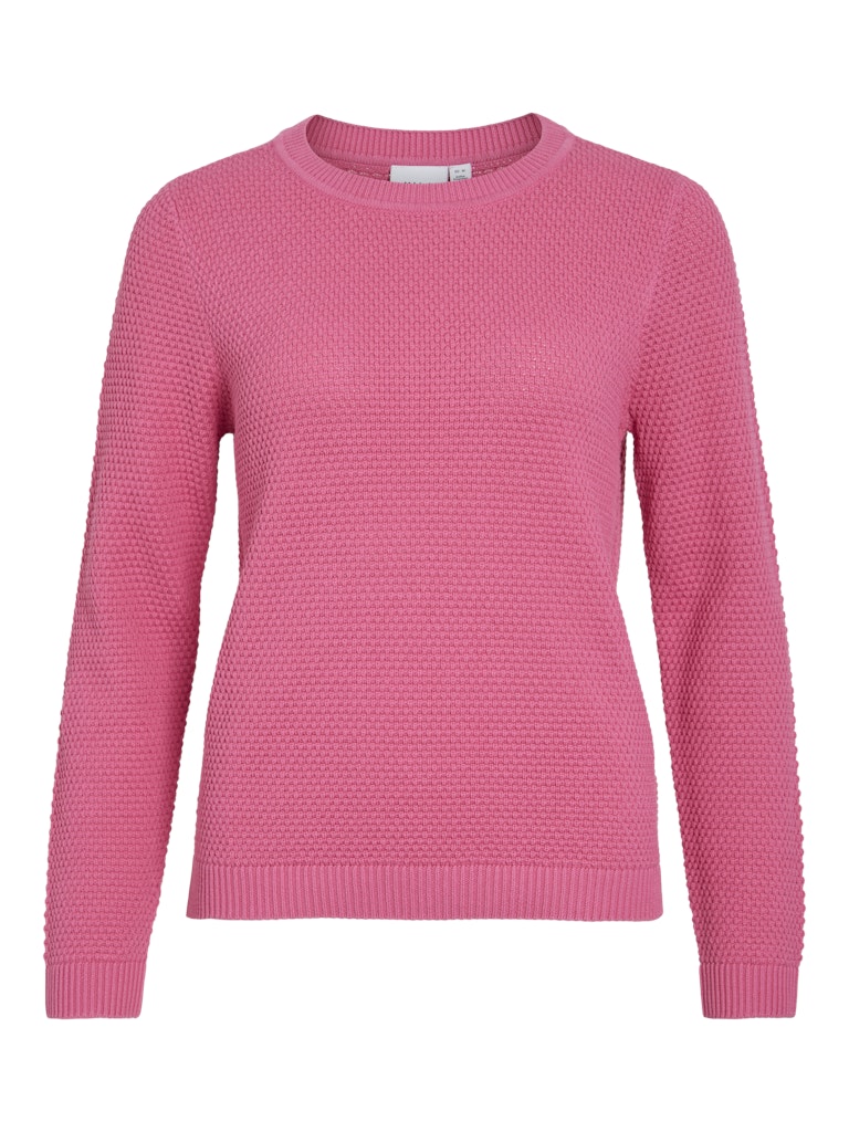 Vila neule, K-VIDALO O-NECK L/S KNIT TOP- NOOS Sangria Sunset
