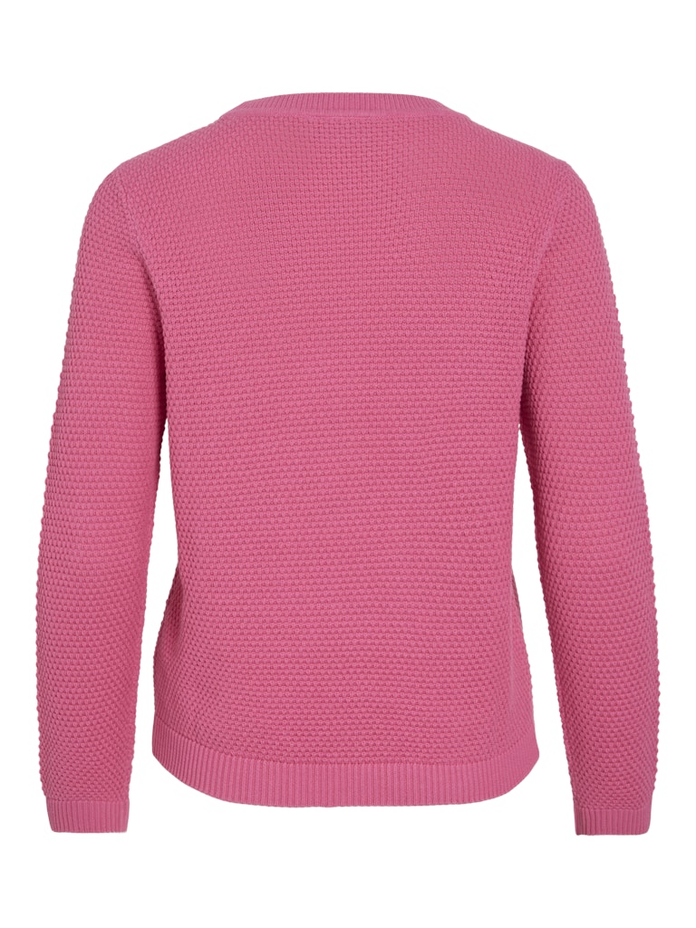 Vila neule, K-VIDALO O-NECK L/S KNIT TOP- NOOS Sangria Sunset