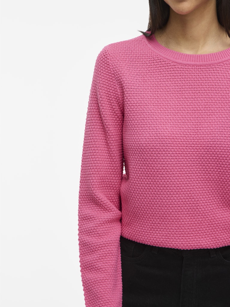 Vila neule, K-VIDALO O-NECK L/S KNIT TOP- NOOS Sangria Sunset