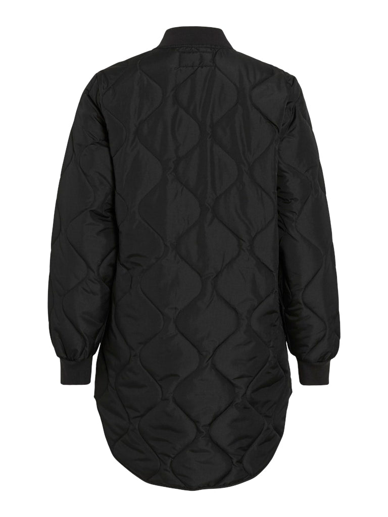Vila naisten tikkitakki VITATE L/S QUILT JACKET - NOOS, Black Beauty