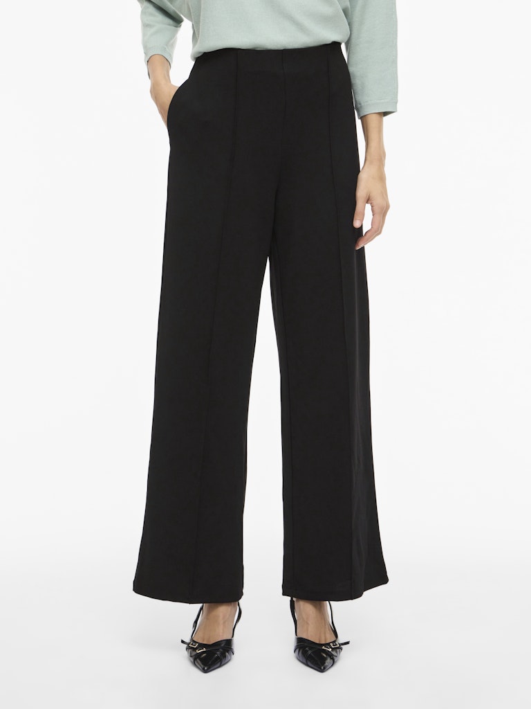 Vila naisten housut VIWINNIE CLUA HW WIDE PANTS, musta