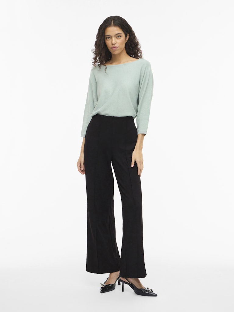 Vila naisten housut VIWINNIE CLUA HW WIDE PANTS, musta