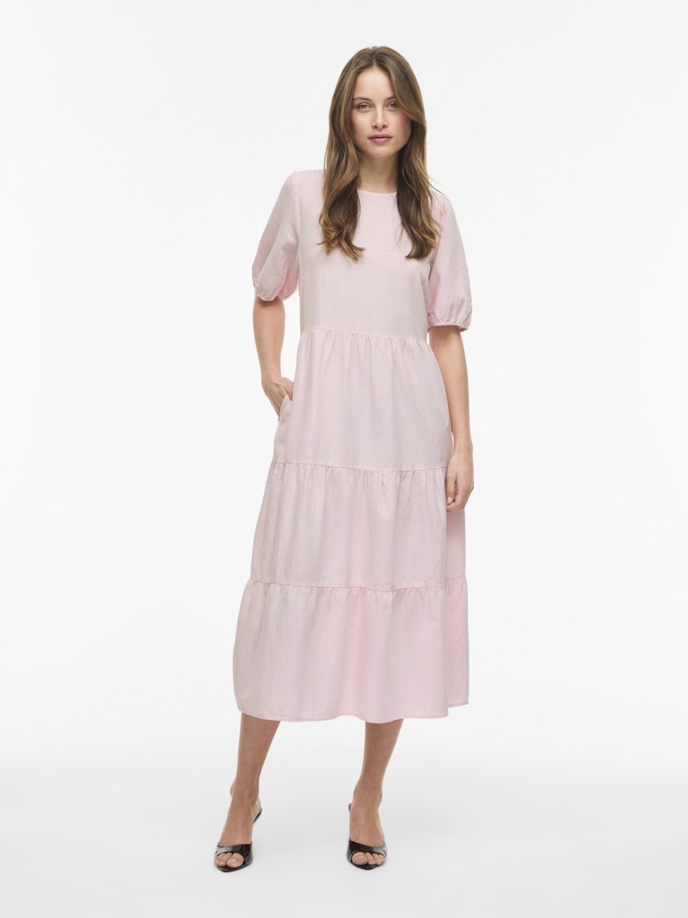 Vila mekko VIPrisilla 2/4 O-Neck Midi Dress, Cherry Blossom