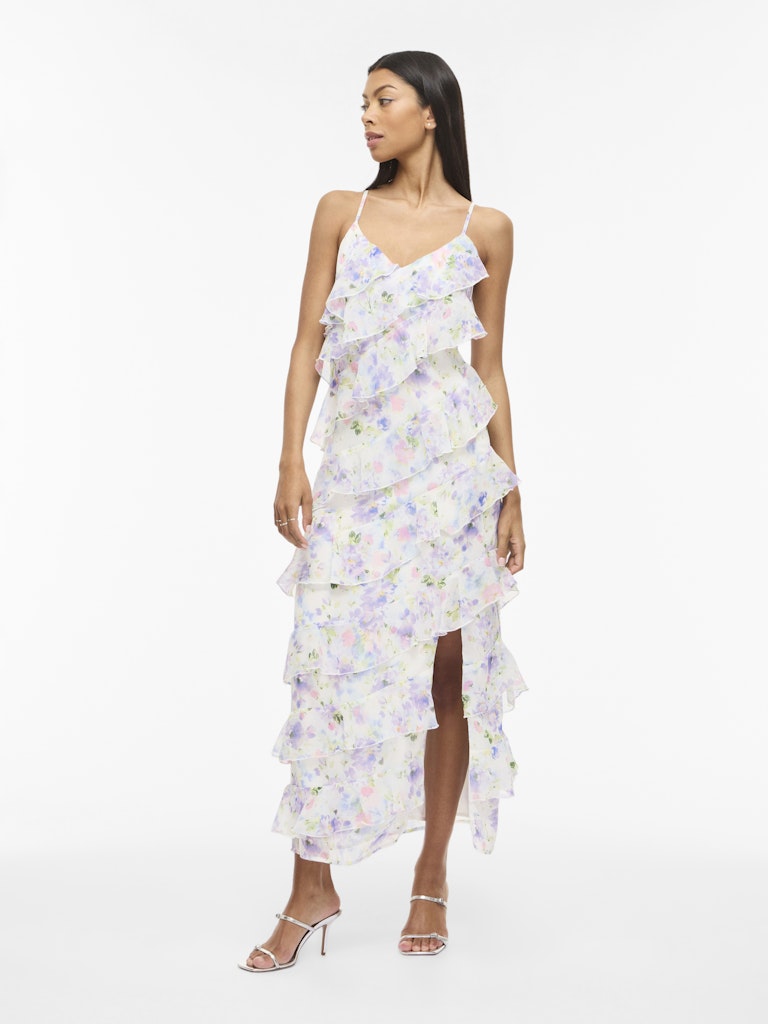 Vila mekko Viluna Strap Ankle Dress, Cloud Dancer Blue