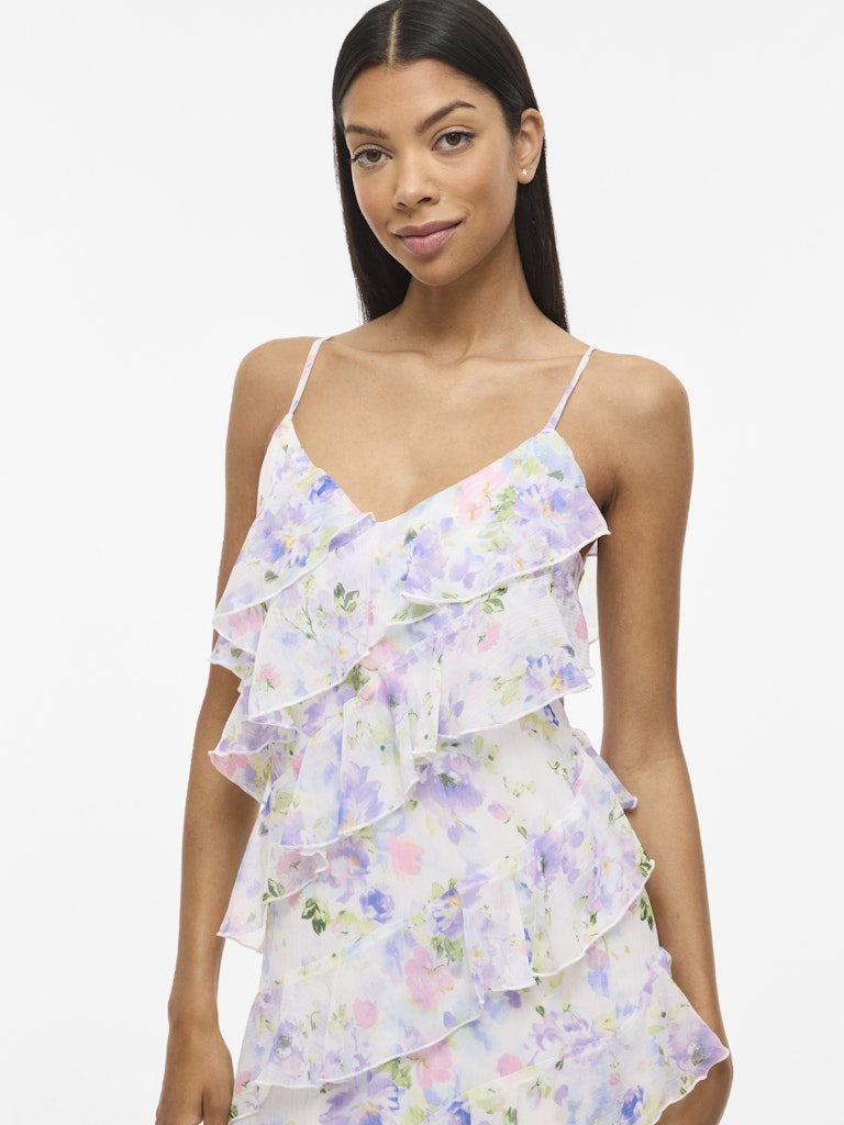 Vila mekko Viluna Strap Ankle Dress, Cloud Dancer Blue