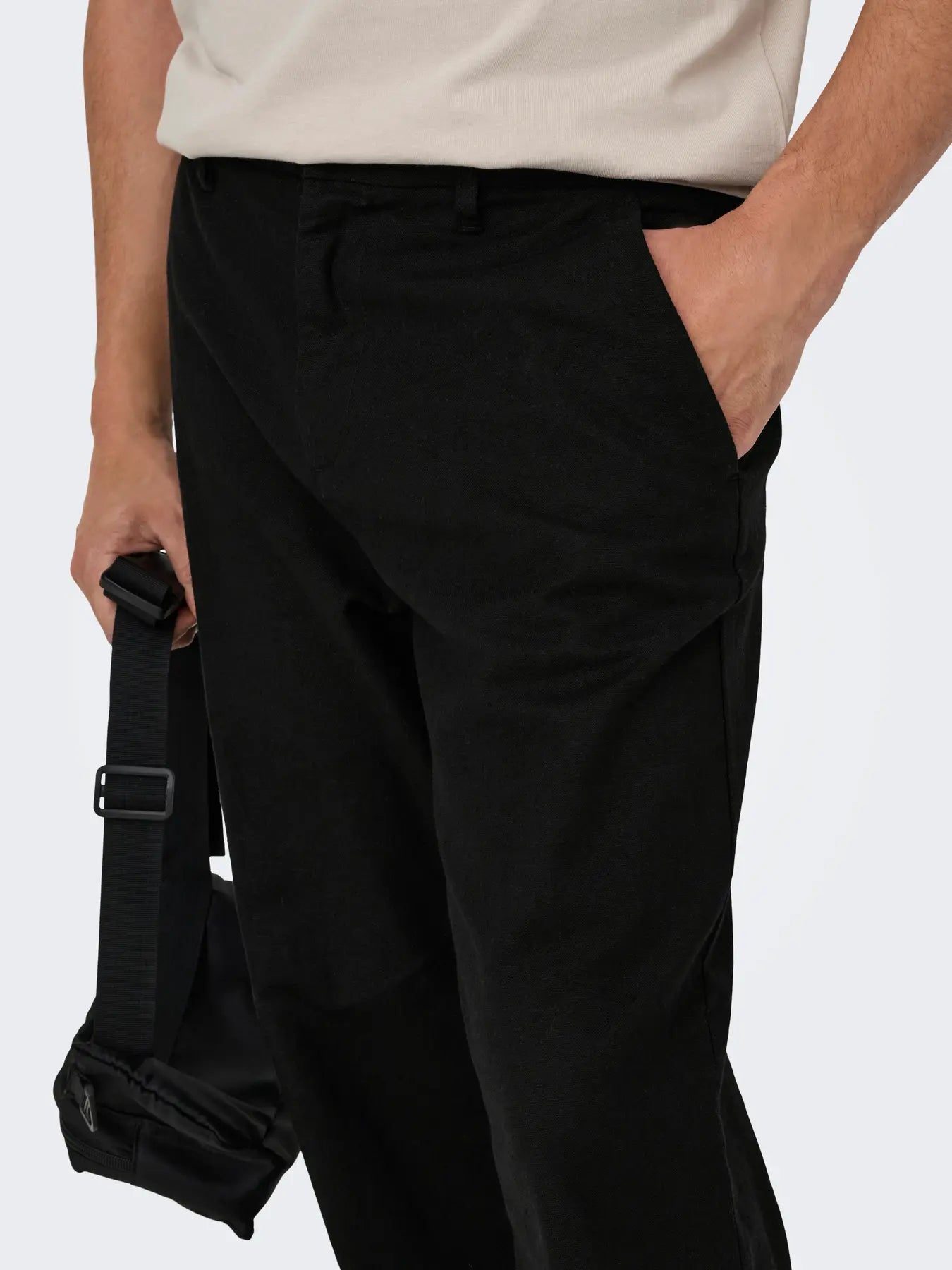 Only and Sons miesten housut Onsbob Loose Fit, Black