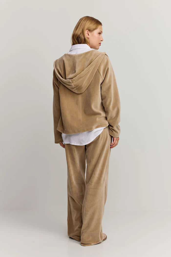 Makia naisten huppari Anne Zip Hoodie, vaalea beige