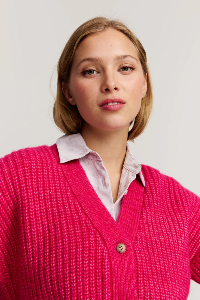 Makia naisten neuletakki Florence Cardigan, pinkki
