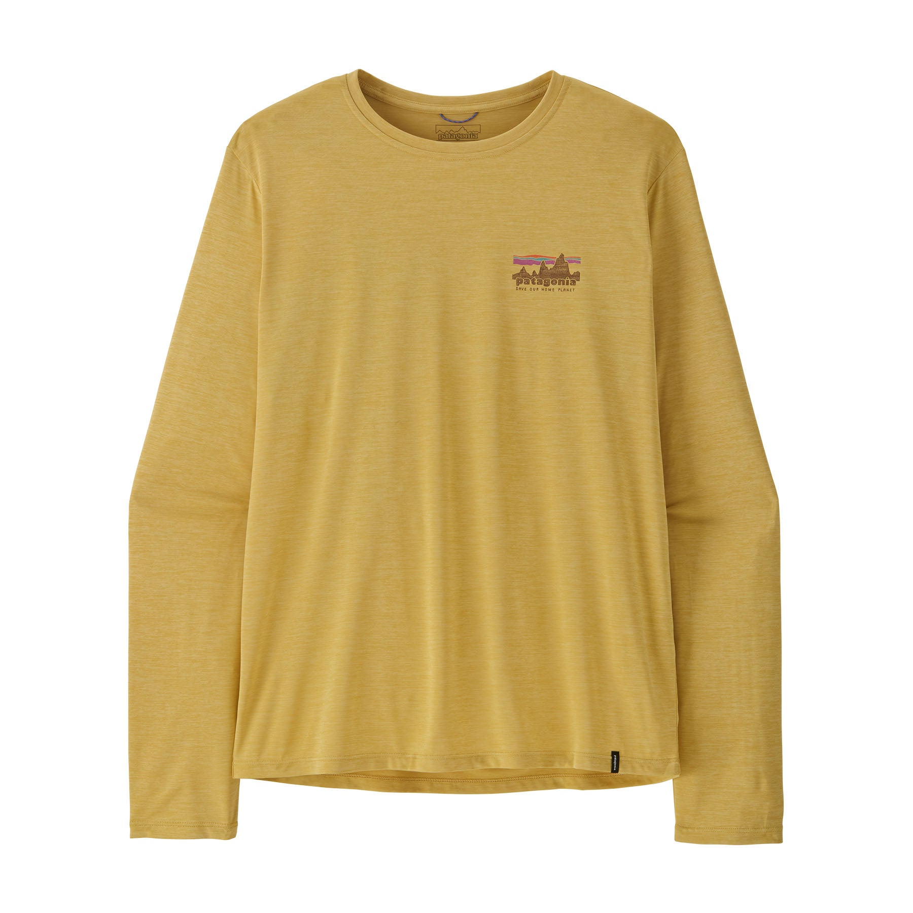 Patagonia miesten pitkähihainen paita M's L/S Cap Cool Daily Shirt - '73 Skyli, keltainen