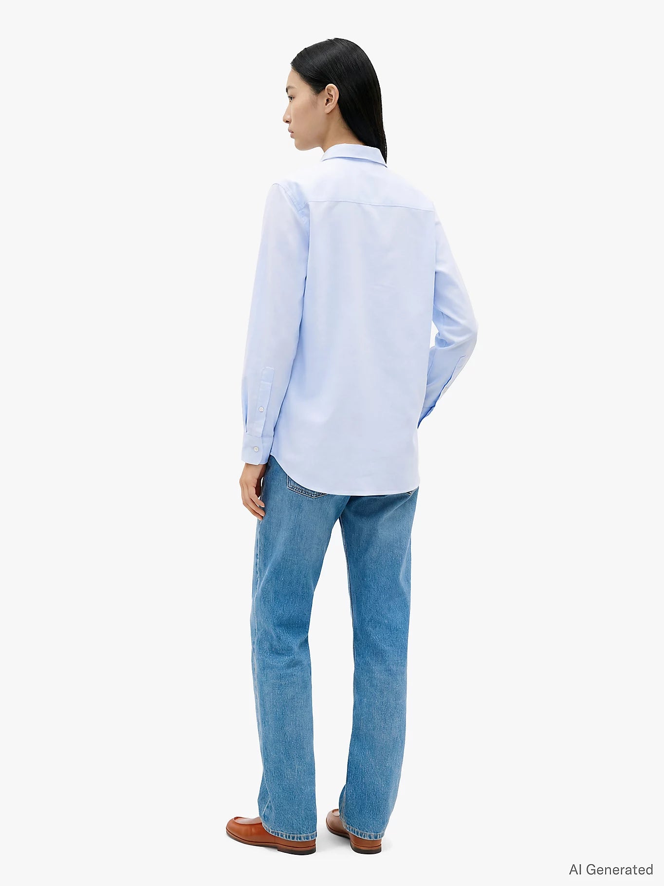 Tommy Hilfiger naisten paitapusero Oxford Relaxed LS Shirt, vaaleansininen