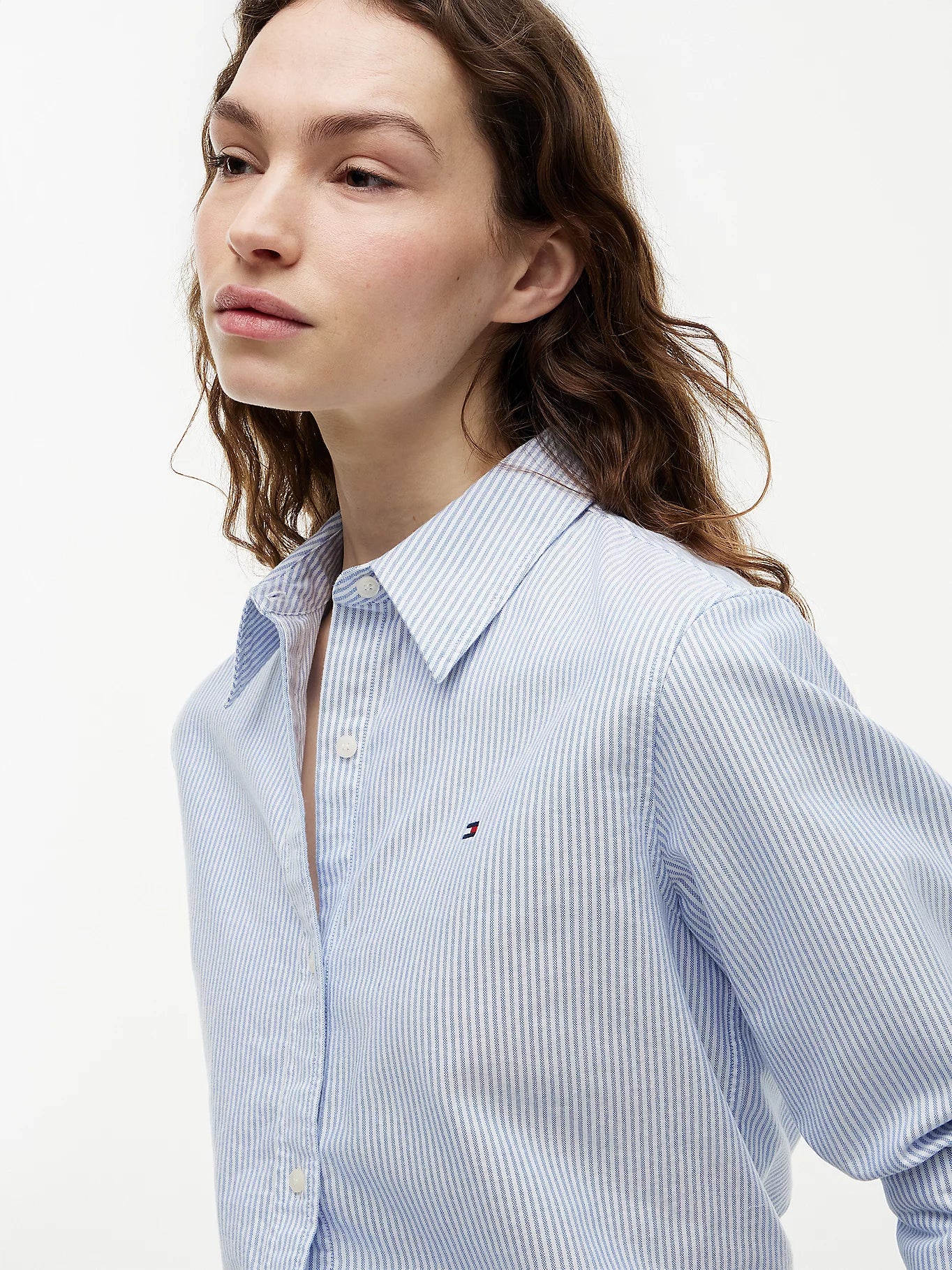 Tommy Hilfiger naisten paitapusero Oxford Relaxed LS Shirt, vaaleansininen