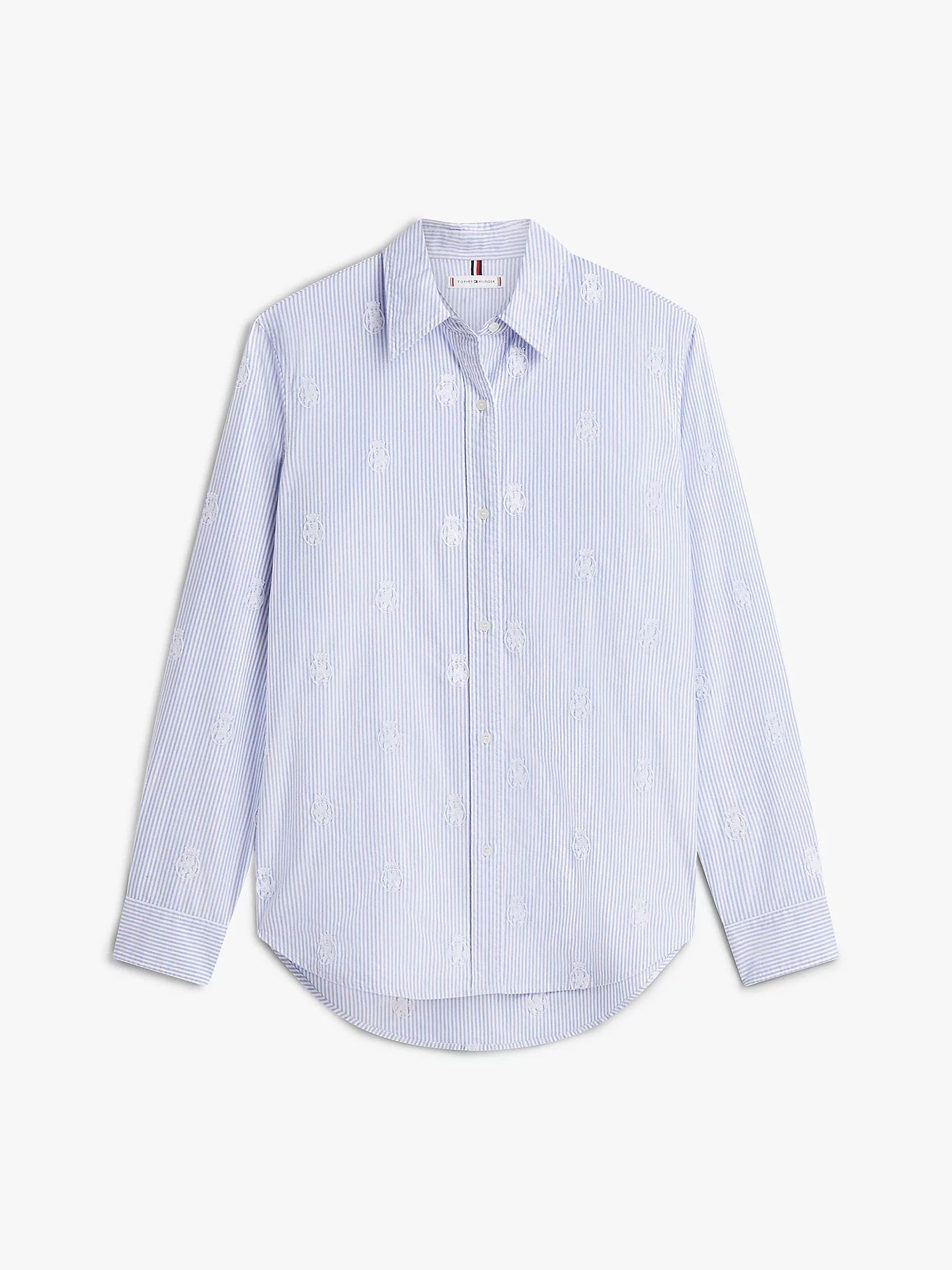 Tommy Hilfiger naisten paitapusero Oxford AOP Relaxed Shirt, vaaleansininen