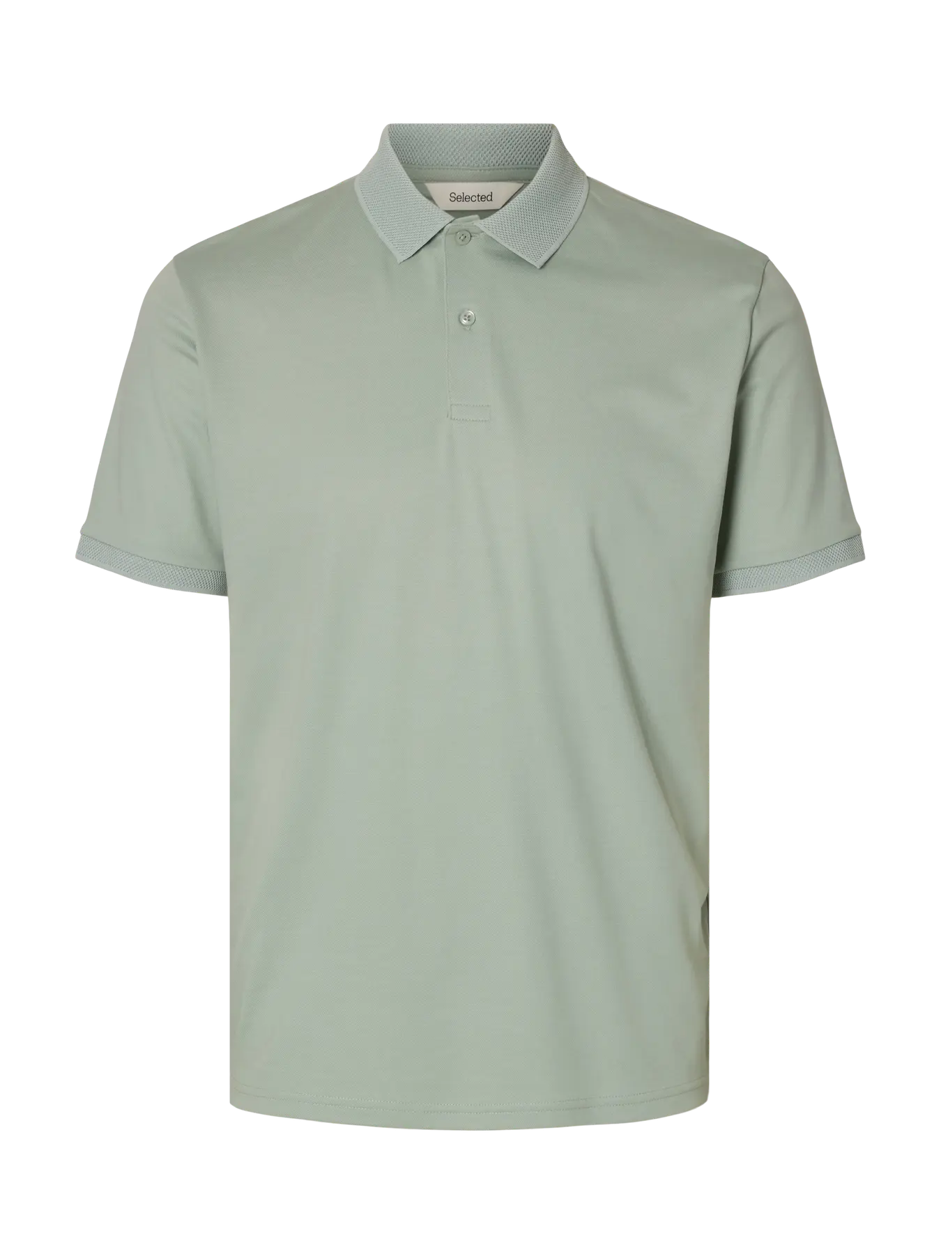 Selected miesten pikeepaita SLHFAVE Button Ss Polo Noos, Aqua Gray