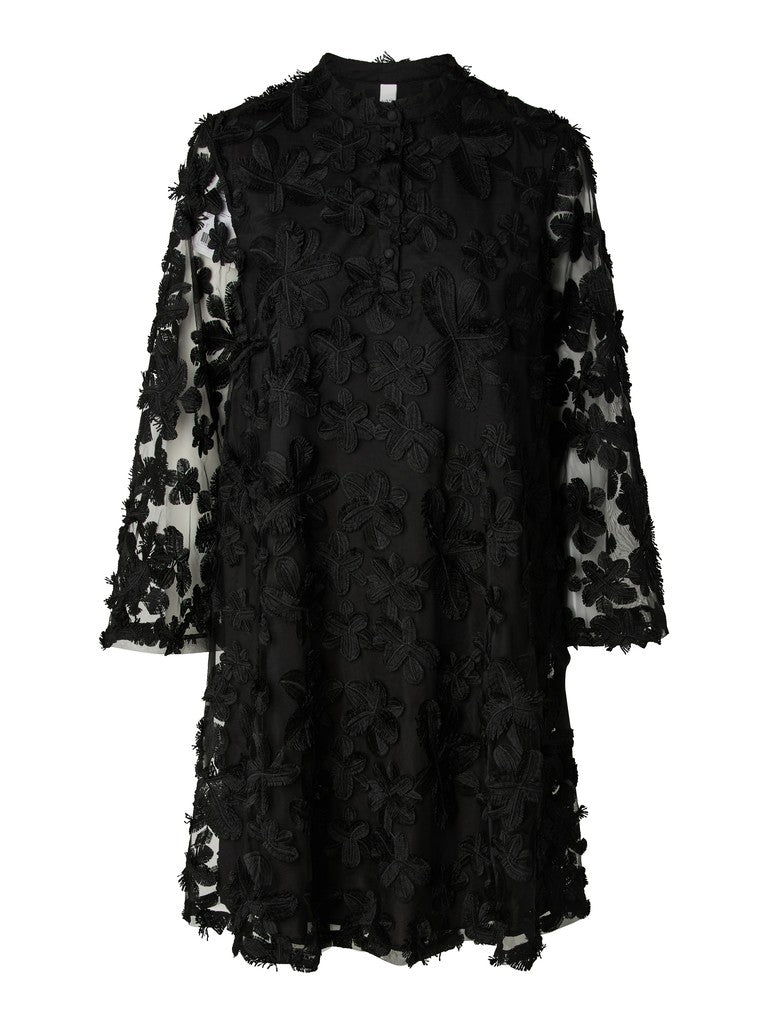 Y.A.S mekko Yaskarly 7/8 Short Dress, musta