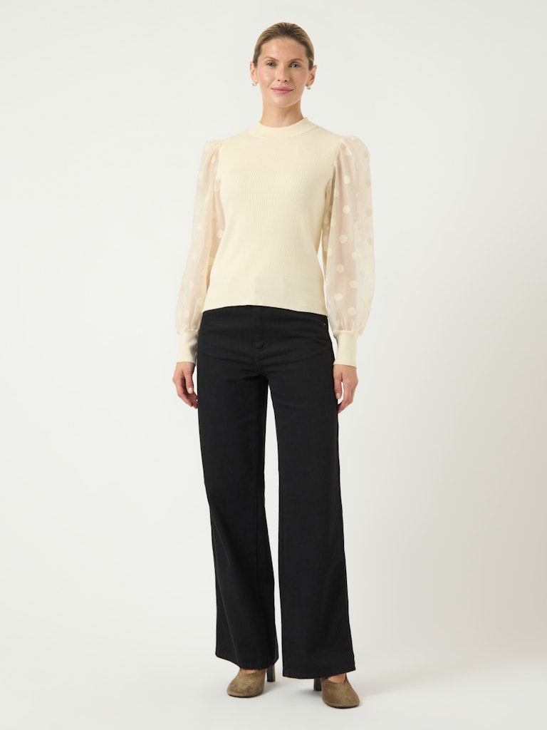 Y.A.S naisten pusero K-YASDOTME LS KNIT PULLOVER S. NOOS, Birch