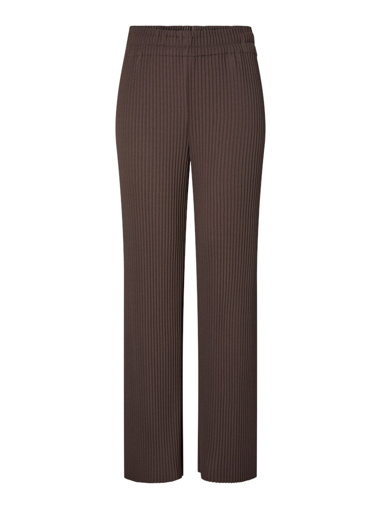 Y.A.S naisten housut K Yasalisa HW Pant S. Noos, Chocolate Brown