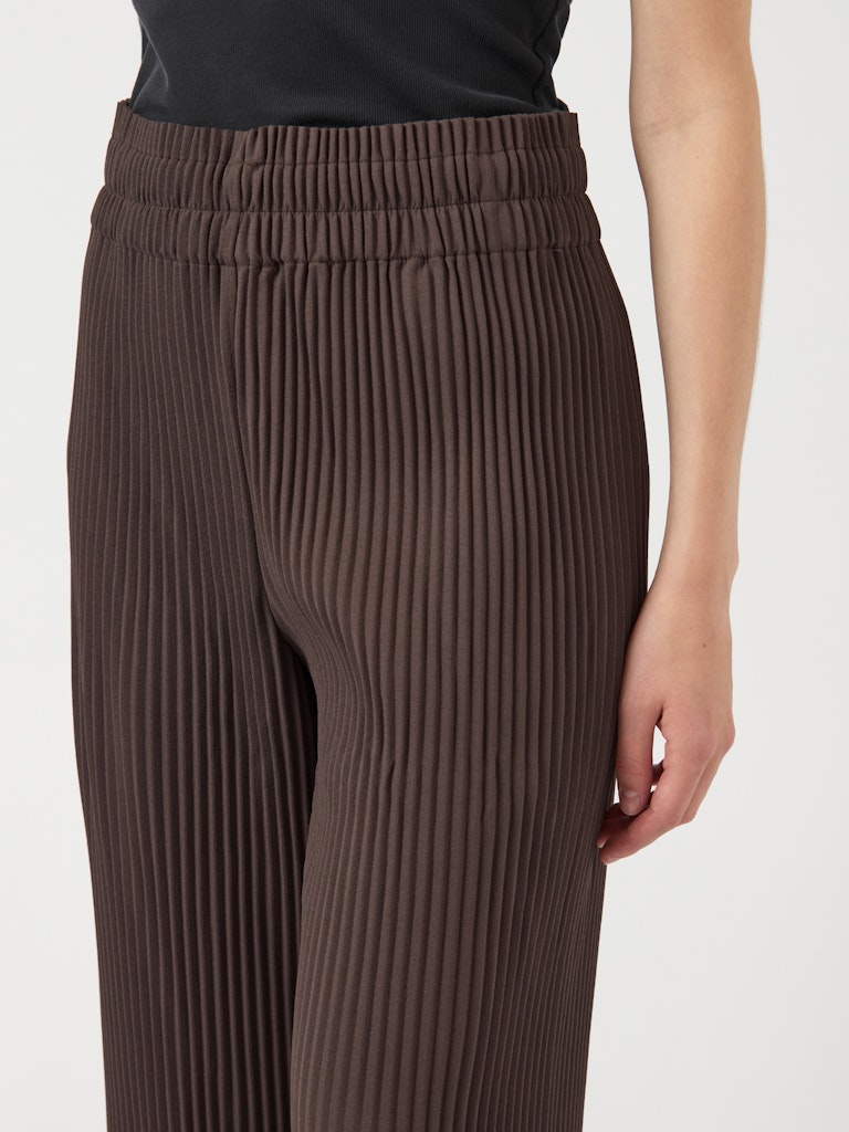 Y.A.S naisten housut K Yasalisa HW Pant S. Noos, Chocolate Brown