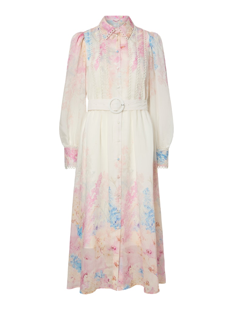 Y.A.S mekko YASFlorence Long Dress, Cherry Tomato