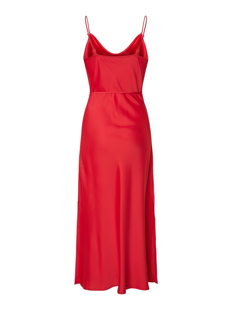 Y.A.S mekko YASThea Strap Long Dress S. Noos, Poinsettia