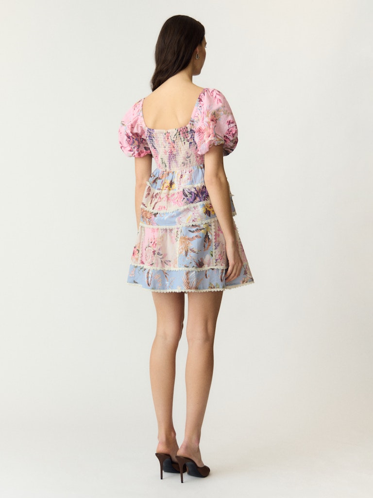 Y.A.S naisten toppi YasMessa SS Smock Top, Pristine W. Ballerin