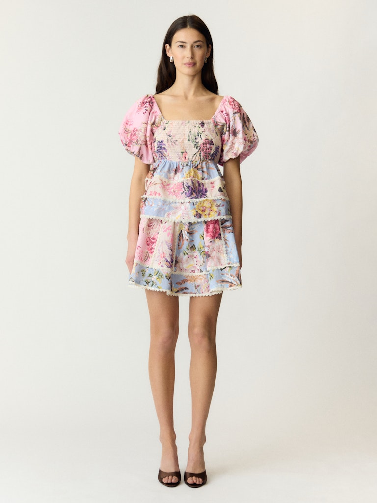 Y.A.S naisten toppi YasMessa SS Smock Top, Pristine W. Ballerin