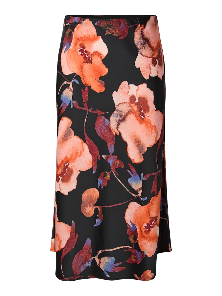 Y.A.S naisten hame YASPELLA HW MIDI SKIRT S. NOOS, Black Pilana