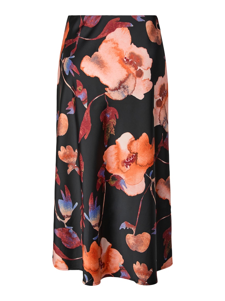 Y.A.S naisten hame YASPELLA HW MIDI SKIRT S. NOOS, Black Pilana