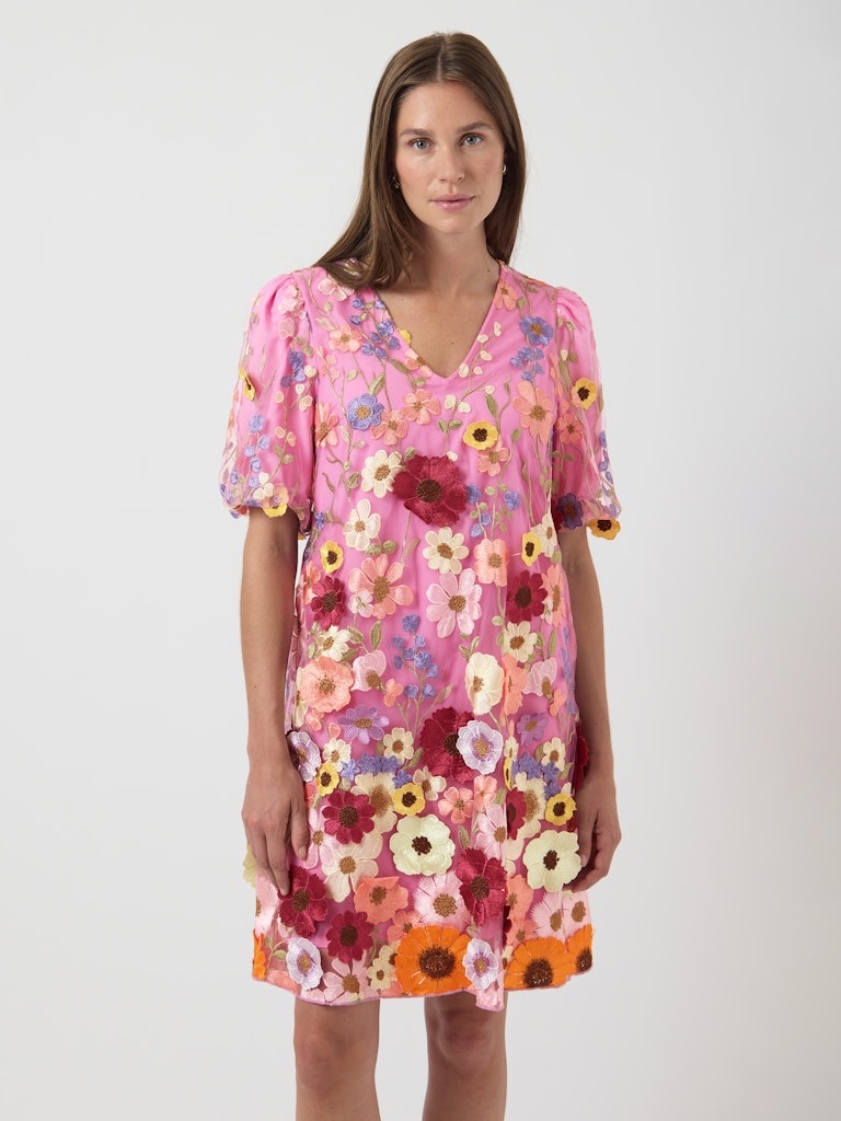 Y.A.S naisten mekko YASFlowering SS Dress, Pink Lavender Multi