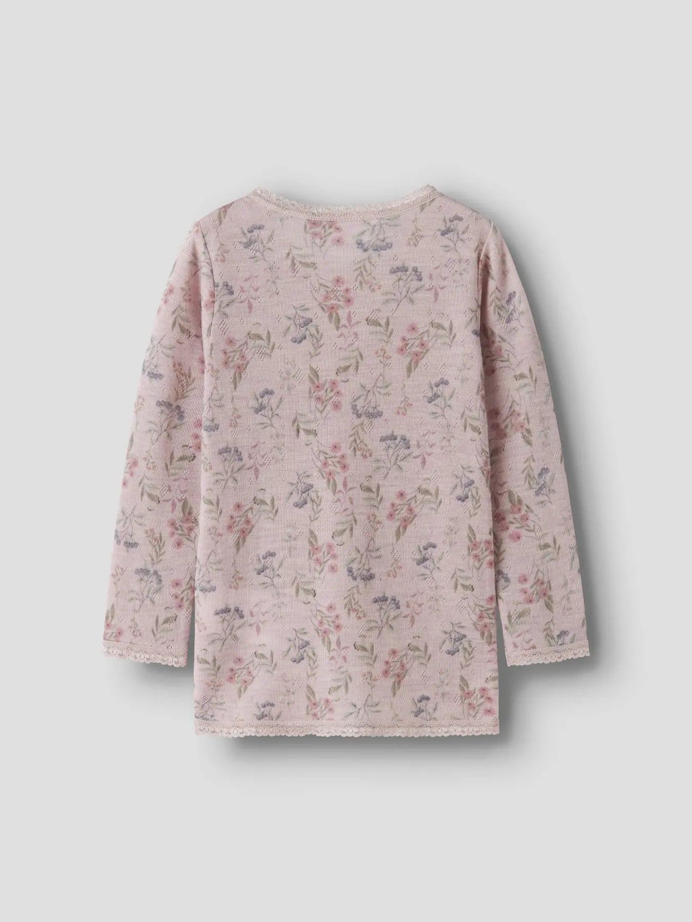 Name It lasten pitkähihainen paita Wang Wool Needle LS Top, vaaleanpunainen kuosi