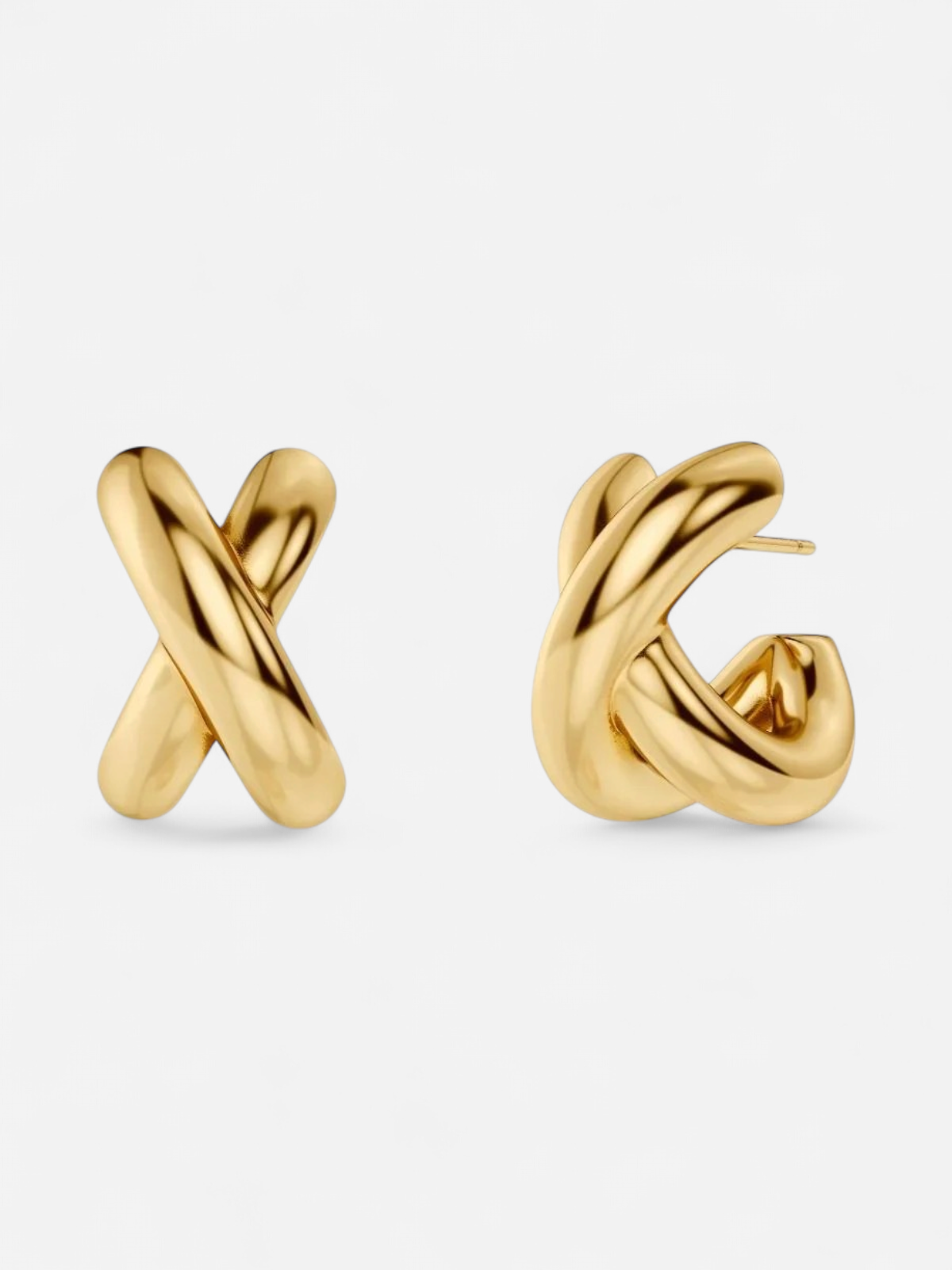 Edblad korvakorut Alexa Hoops L, Gold pleated - Kekäle.fi