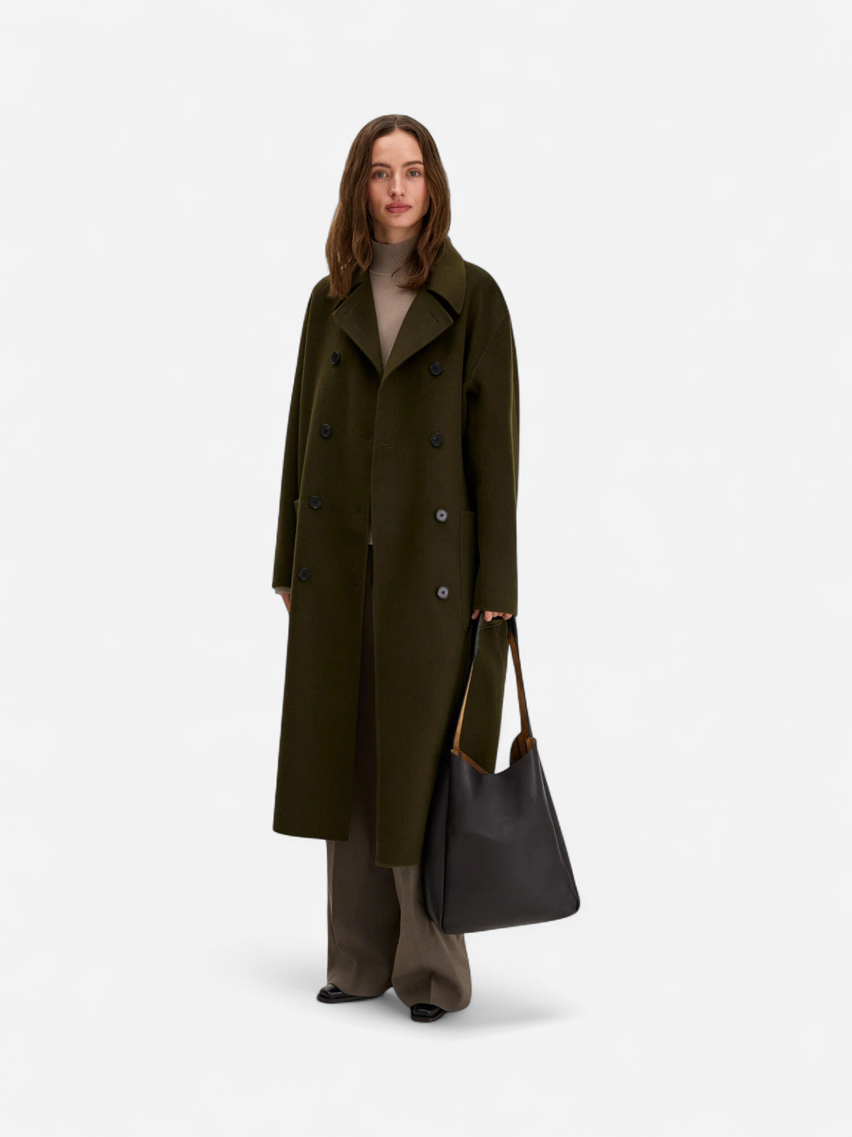 amelia doublé coat TUMMANVIHREÄ - Kekäle.fi