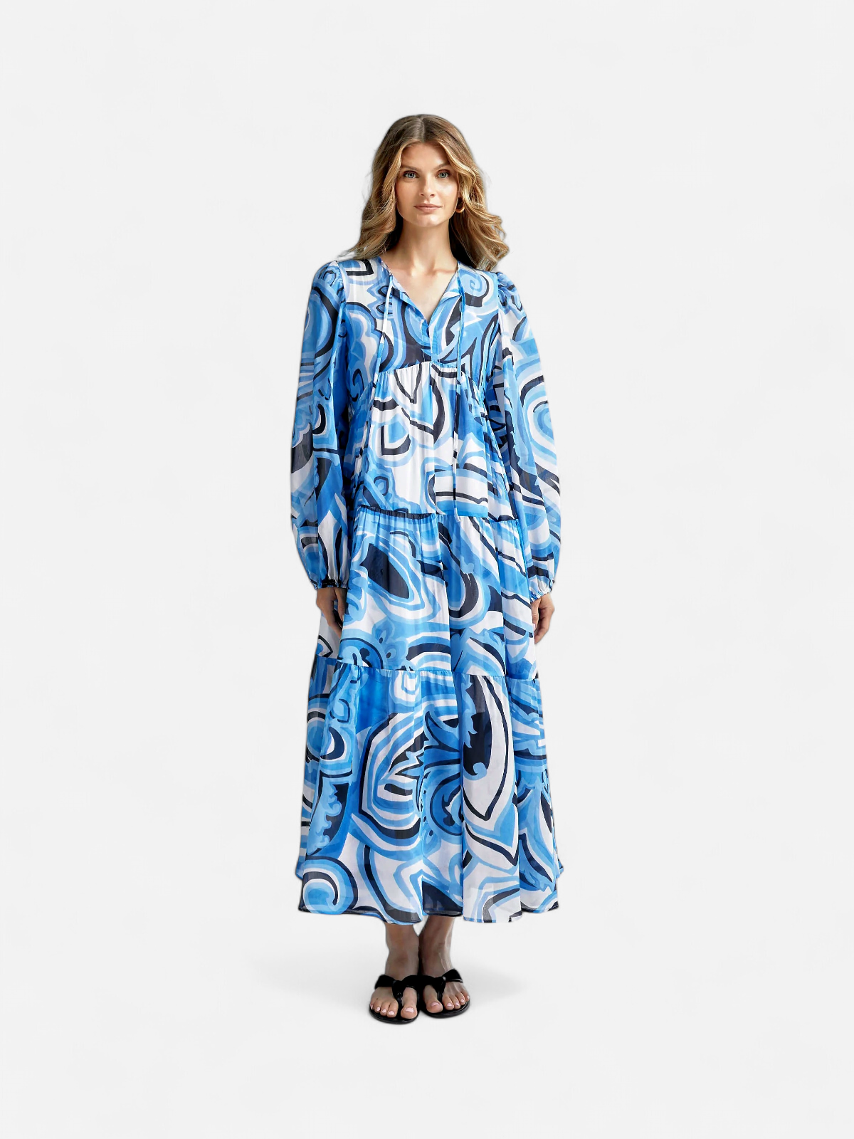 Andiata naisten mekko, HELENE DRESS Sininen Kuosi - Kekäle.fi