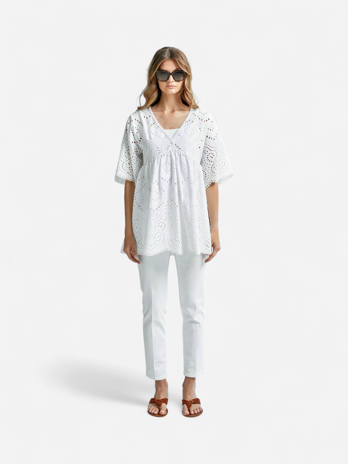 Andiata Naisten Tunika, NOVAL BLOUSE Valkoinen - Kekäle.fi