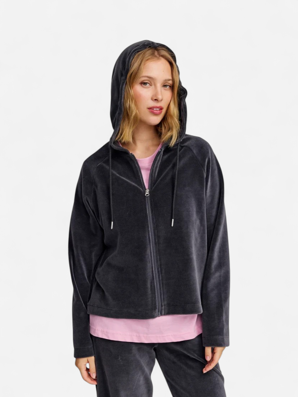 Makia naisten huppari Anne Zip Hoodie, tummanharmaa - Kekäle.fi