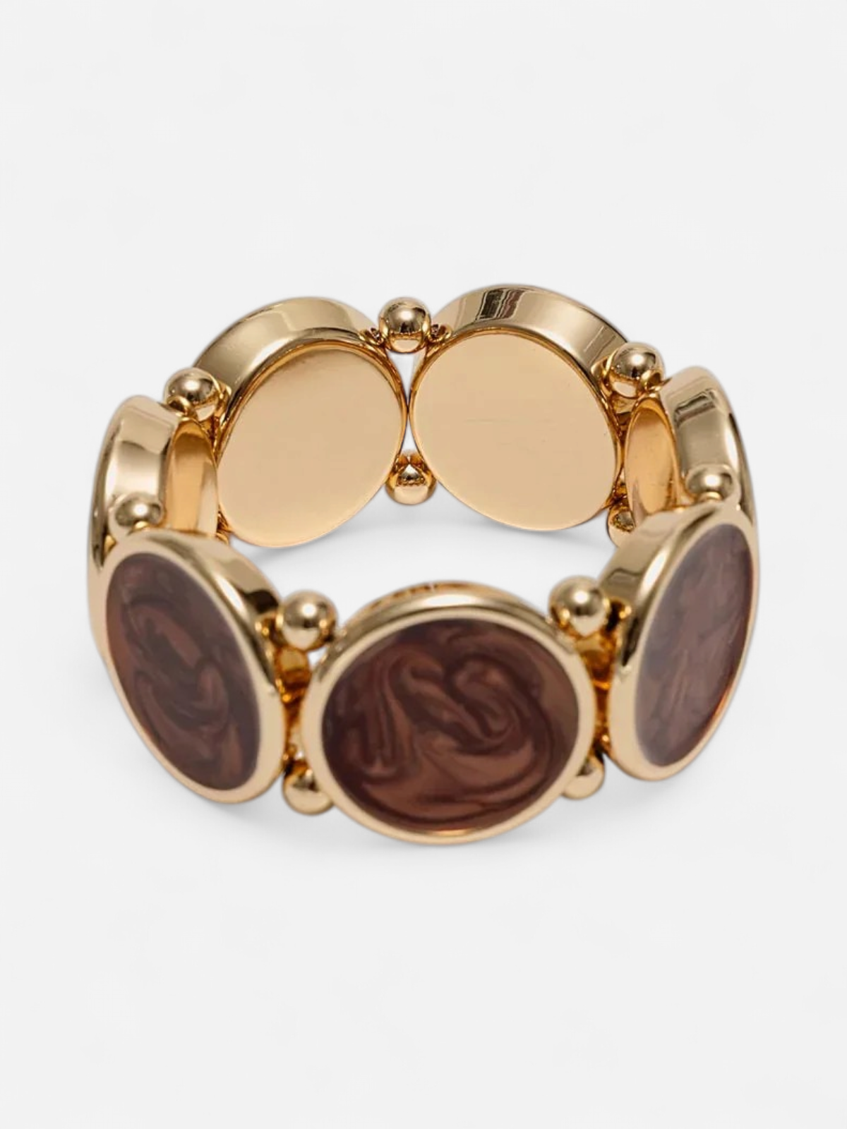 AVA PEARL ELASTIC BRACELET TUMMANRUSKEA - Kekäle.fi