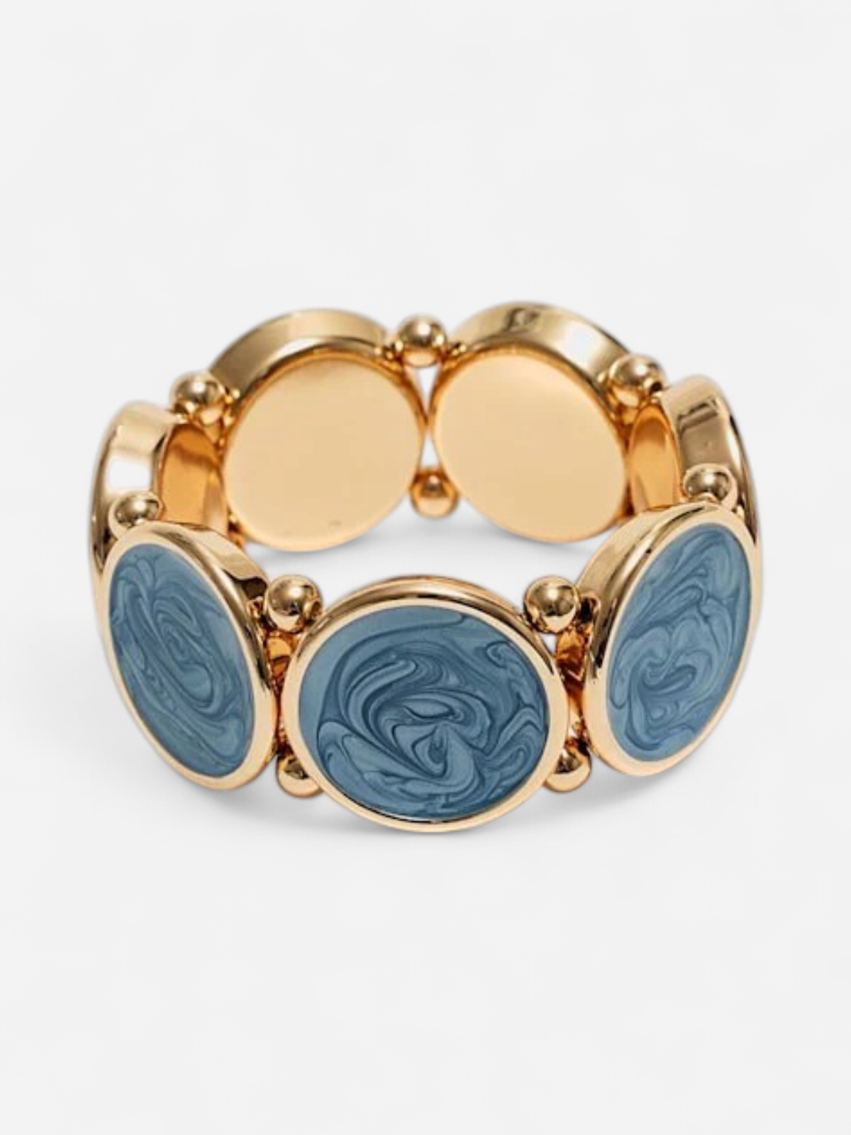 AVA PEARL ELASTIC BRACELET VAALEANSININEN - Kekäle.fi