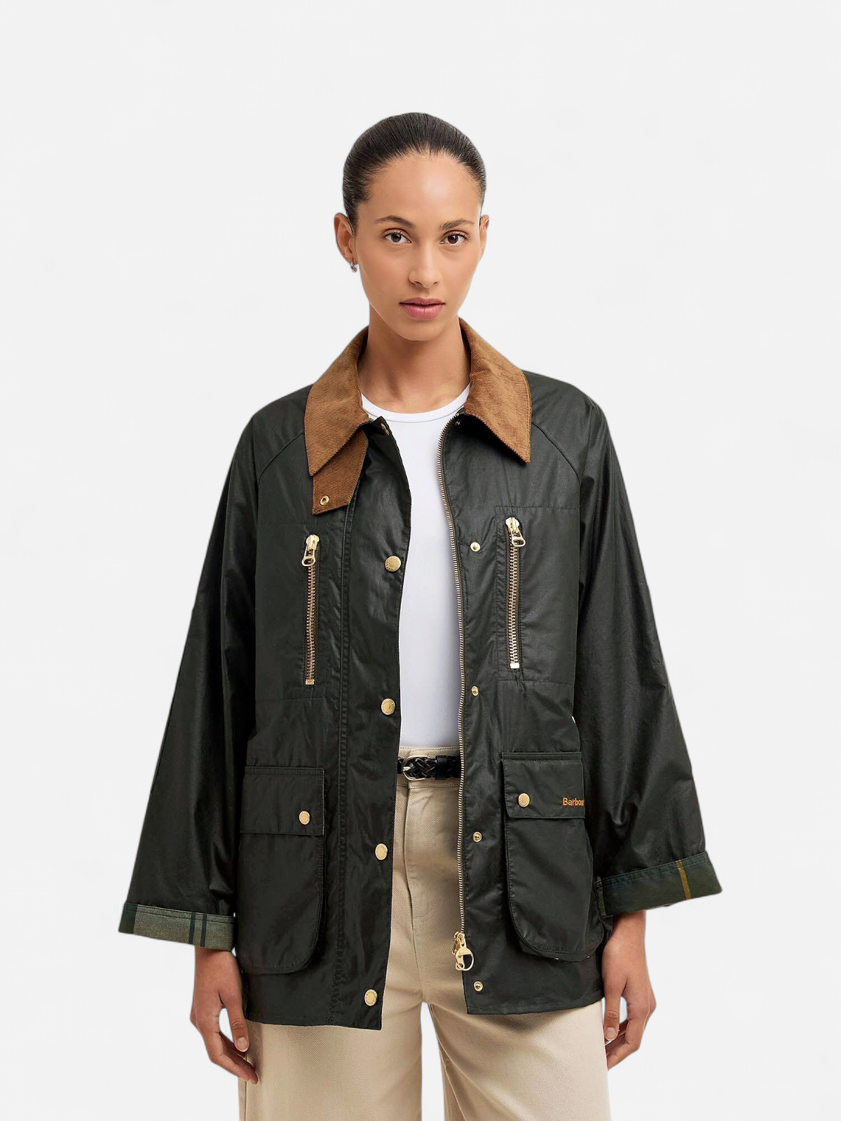Barbour naisten takki Argill Wax, khaki - Kekäle.fi