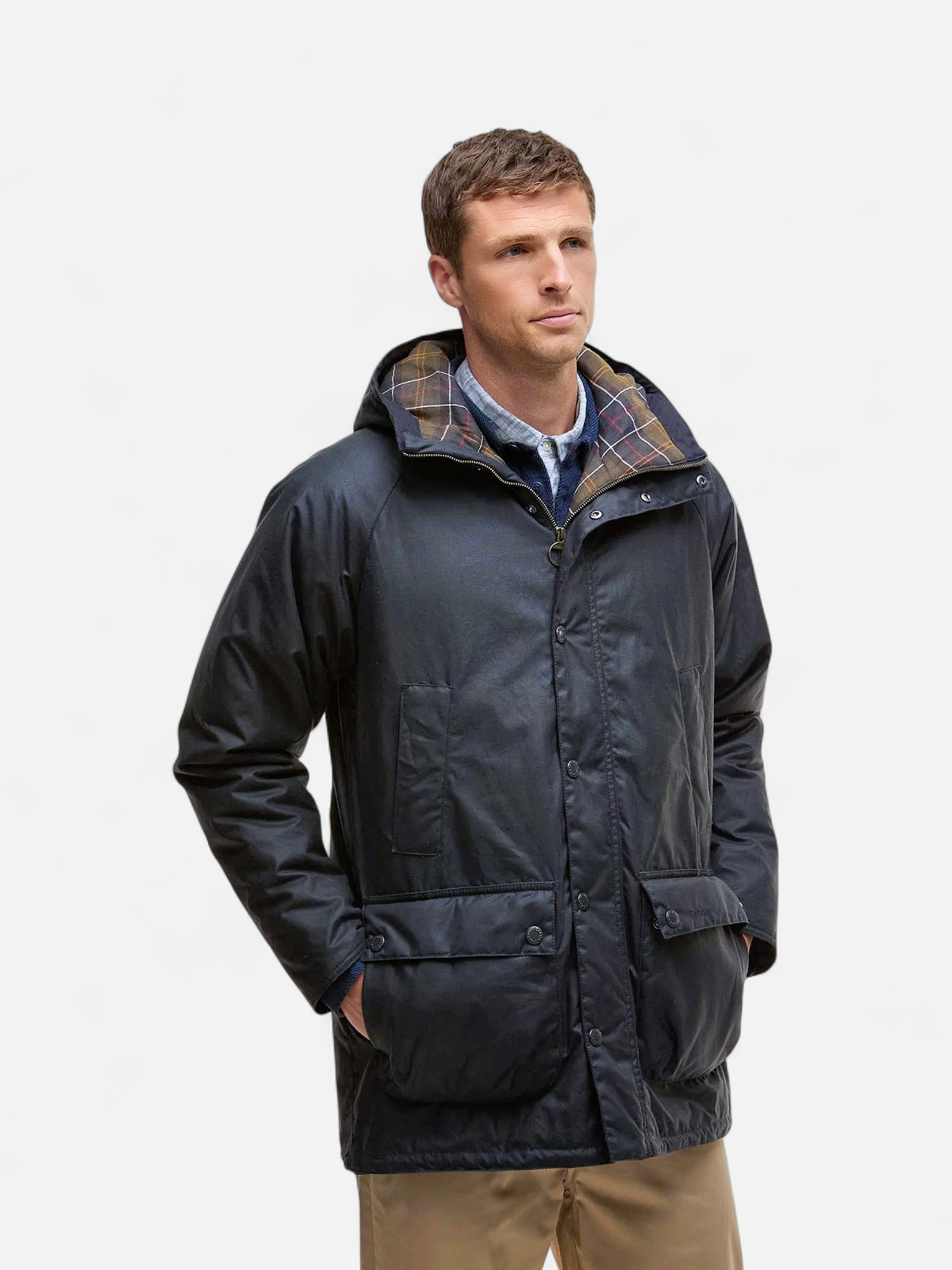 Barbour miesten vahapintainen parkatakki, Barbour Bedale Wax Parka Tummansininen - Kekäle.fi
