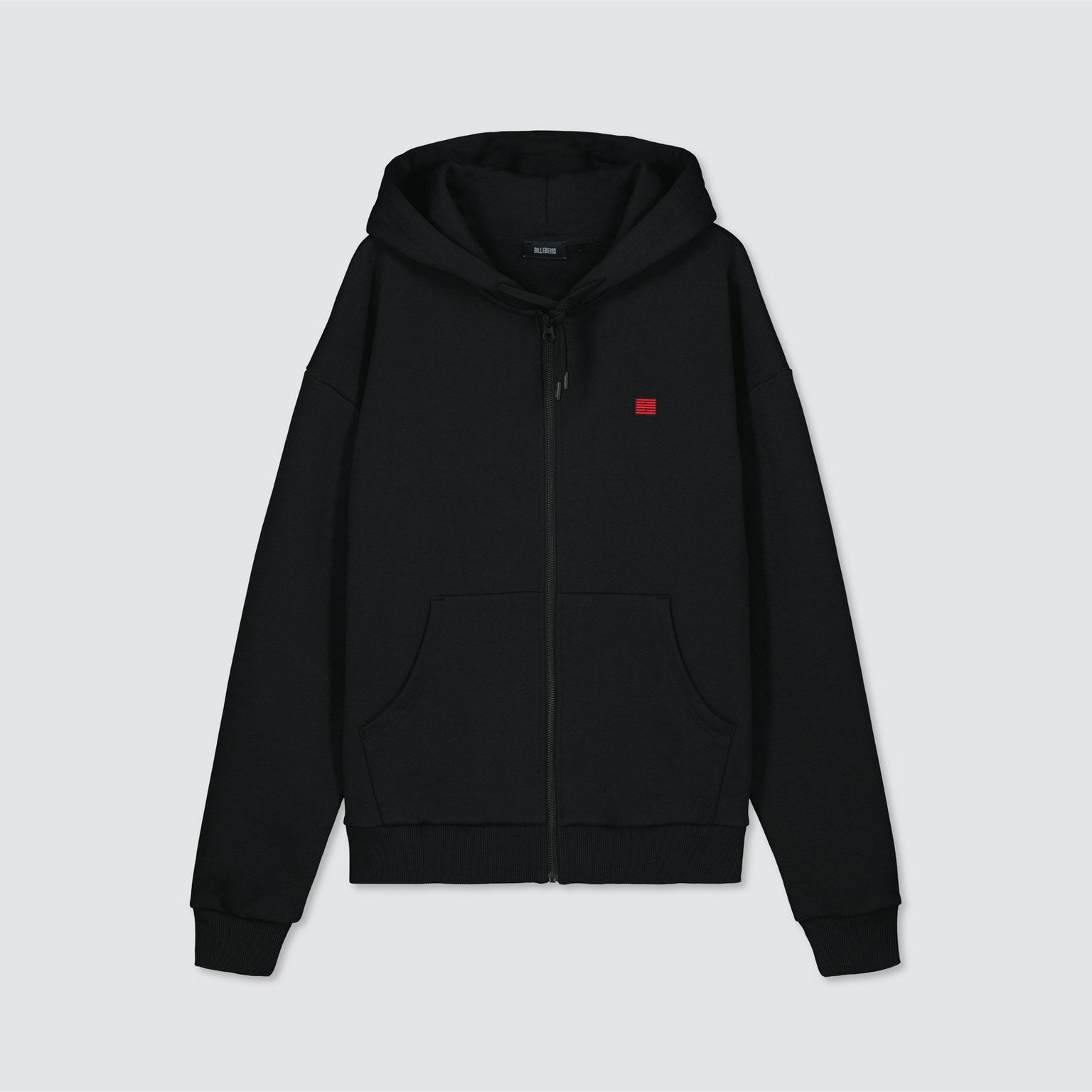 billebeino-unisex-huppari-red-brick-zip-hoodie-musta-1