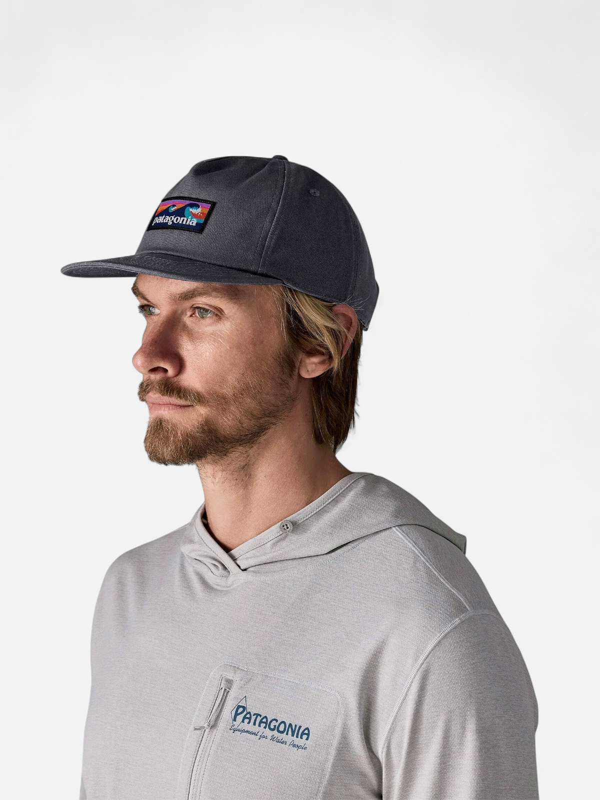 Patagonia miesten lippis Boardshort Label Funfarer Cap, musta - Kekäle.fi