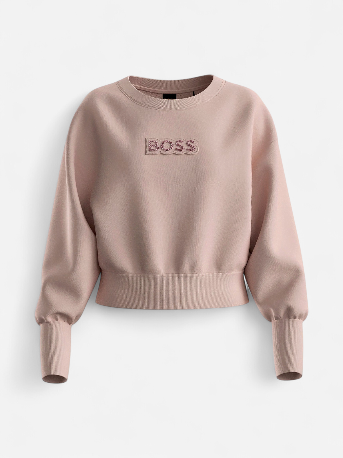 BOSS Orange naisten collegepusero, ELAY STONEBADGE Vaaleanpunainen - Kekäle.fi