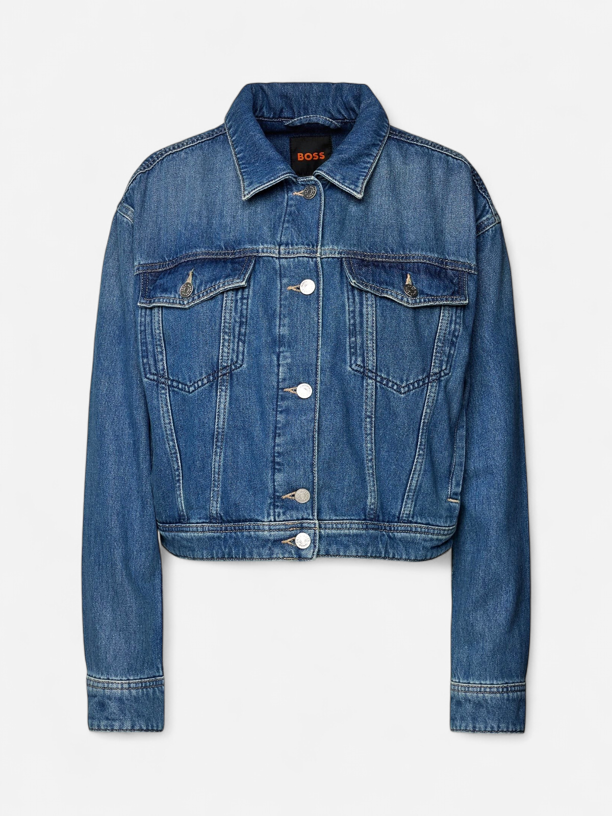 BOSS Orange Naisten Farkkutakki, TRUCKER JACKET Indigo - Kekäle.fi