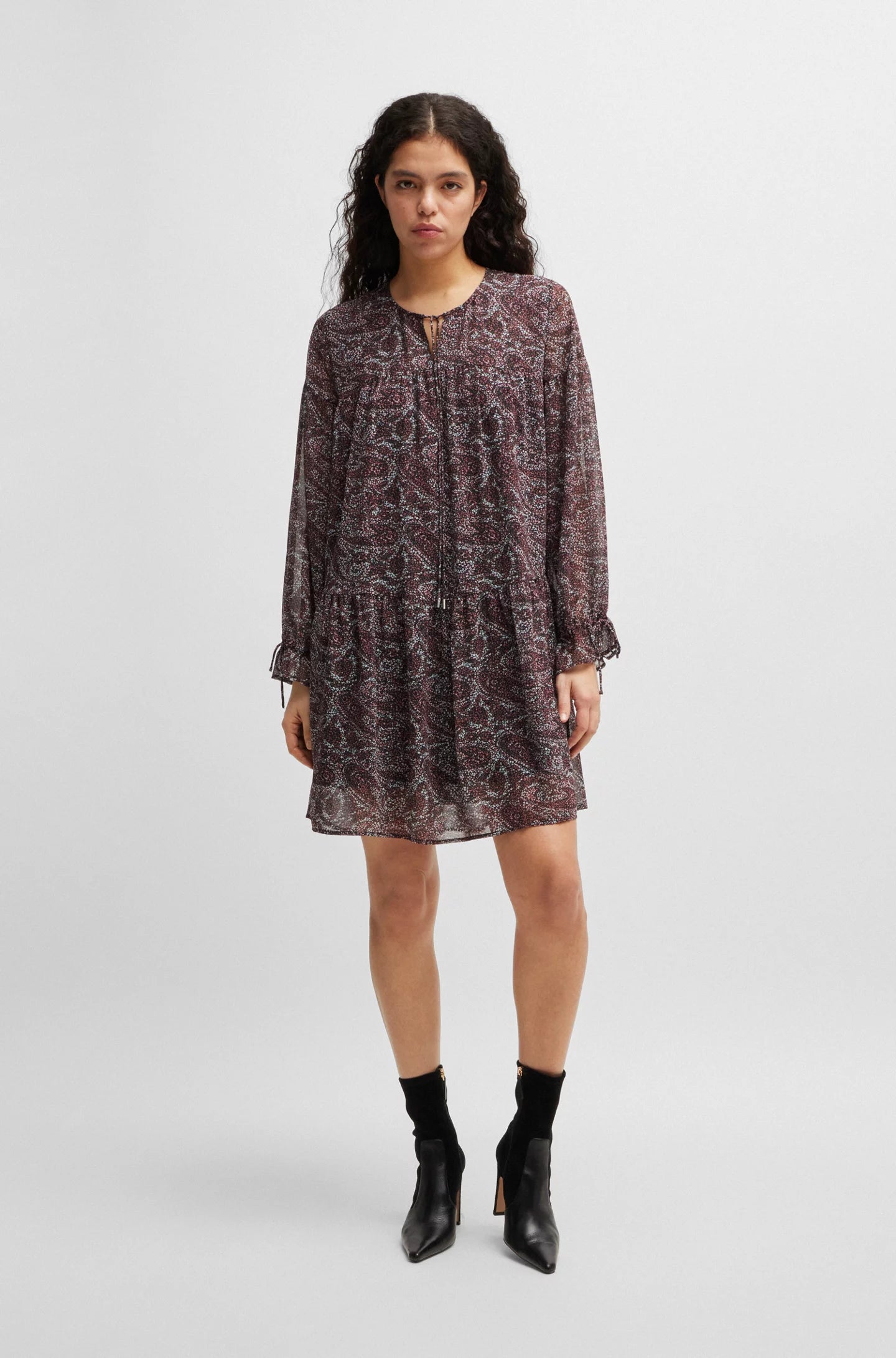 boss-orange-naisten-mekko-diveno-dress-monivarinen-kuosi-1