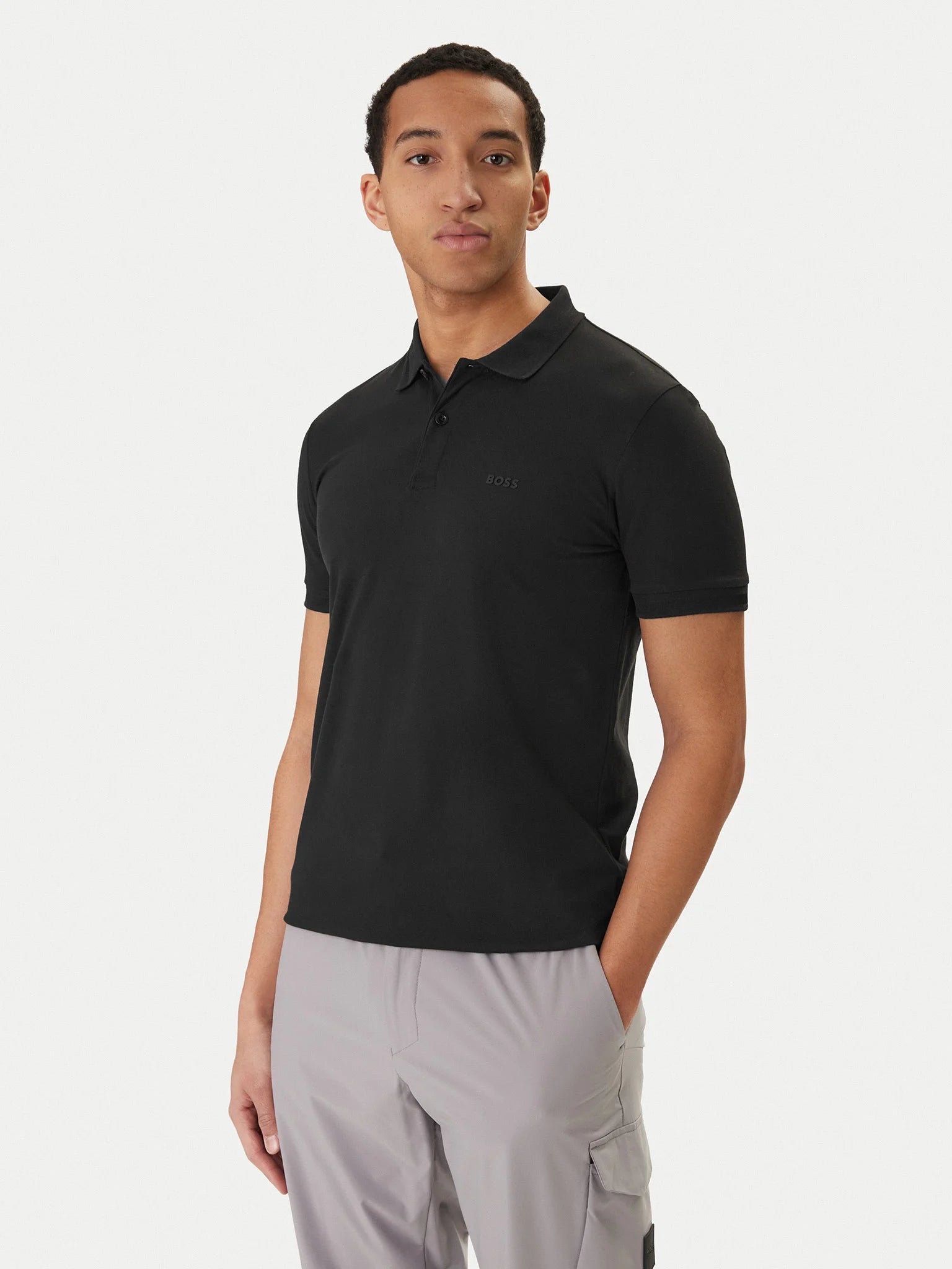 Hugo Boss miesten pikeepaita Pio 1 Polo Shirt, musta