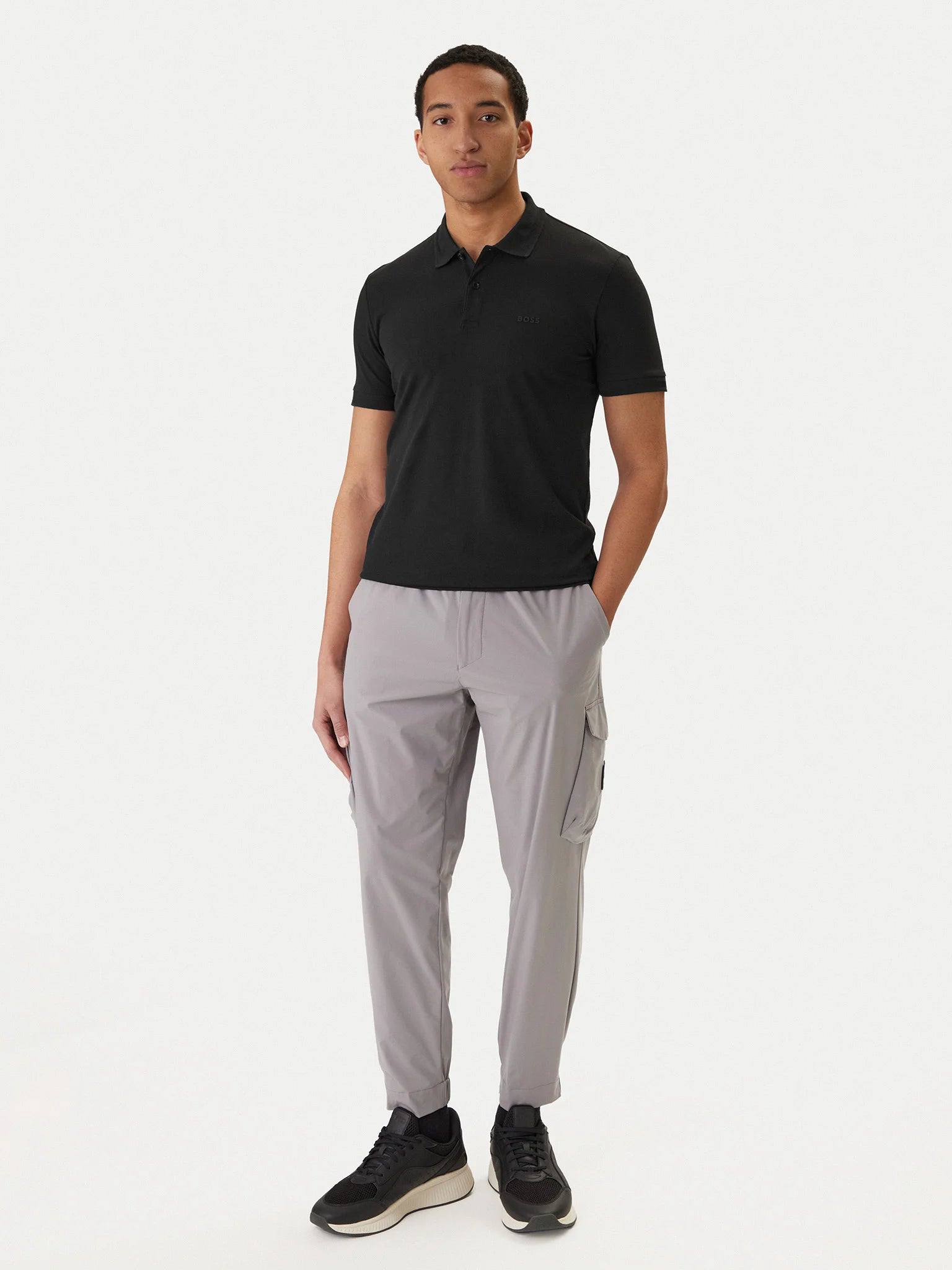 Hugo Boss miesten pikeepaita Pio 1 Polo Shirt, musta