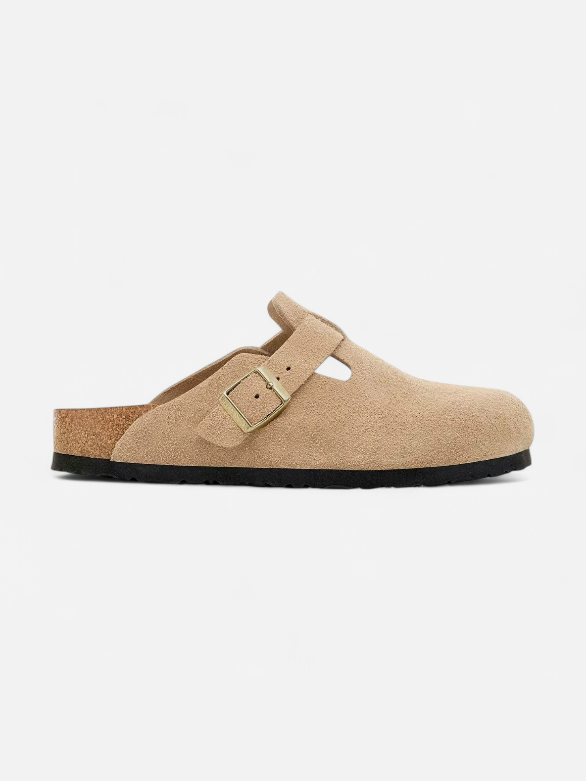 Birkenstock unisex pistokkaat Boston Narrow Suede Leather Sandcastle, beige - Kekäle.fi