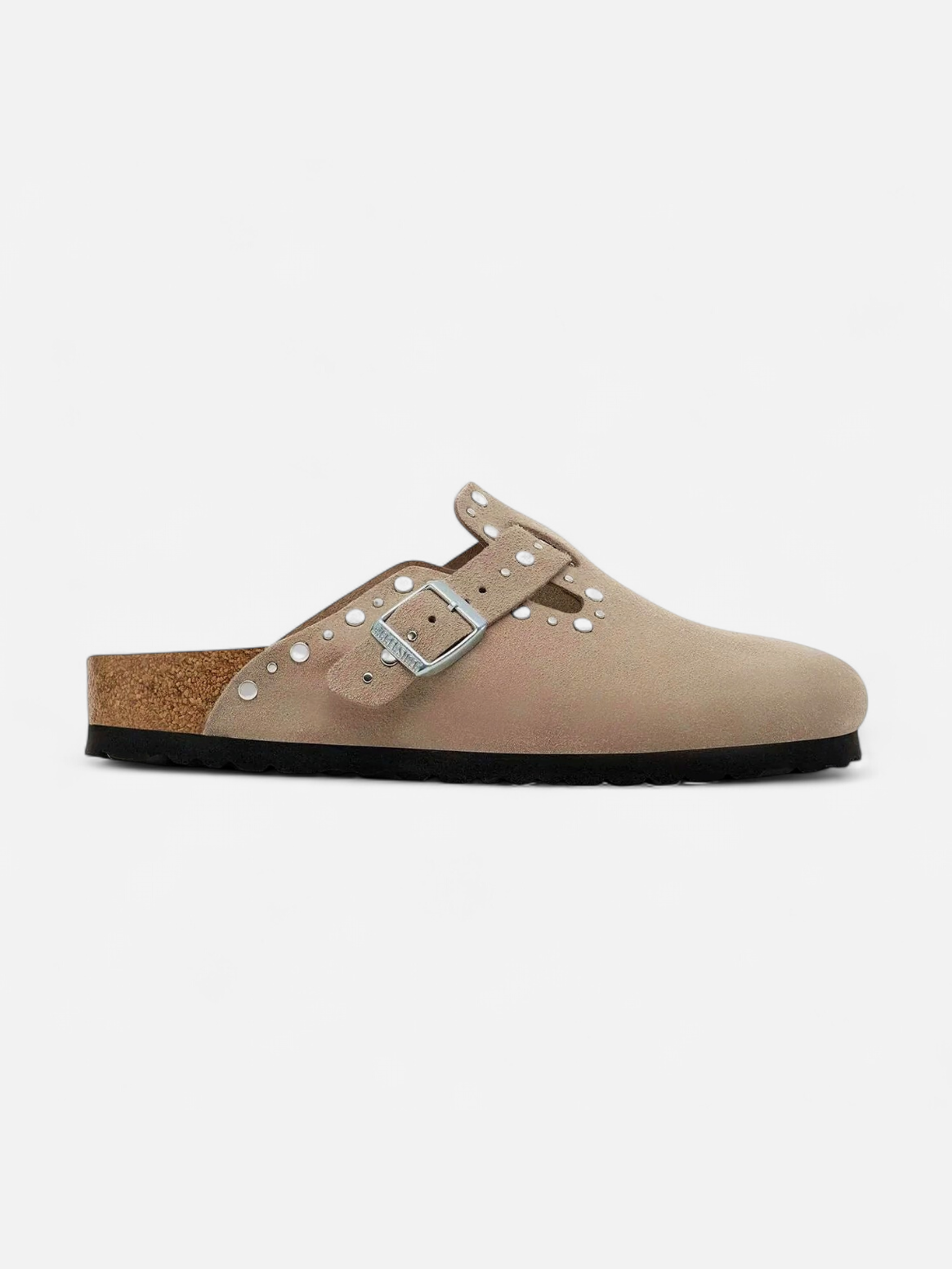 Birkenstock naisten pistokkaat Boston Rivets, ruskeanharmaa - Kekäle.fi