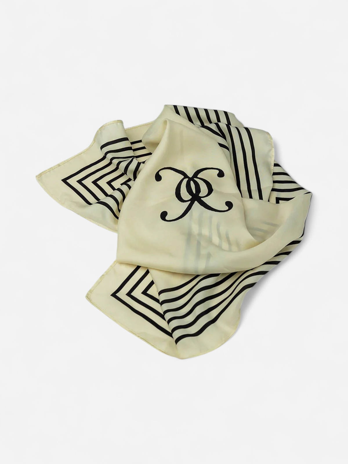 Bow 19 huivi, ELLE SILK SCARF Valkopohjainen Kuosi - Kekäle.fi