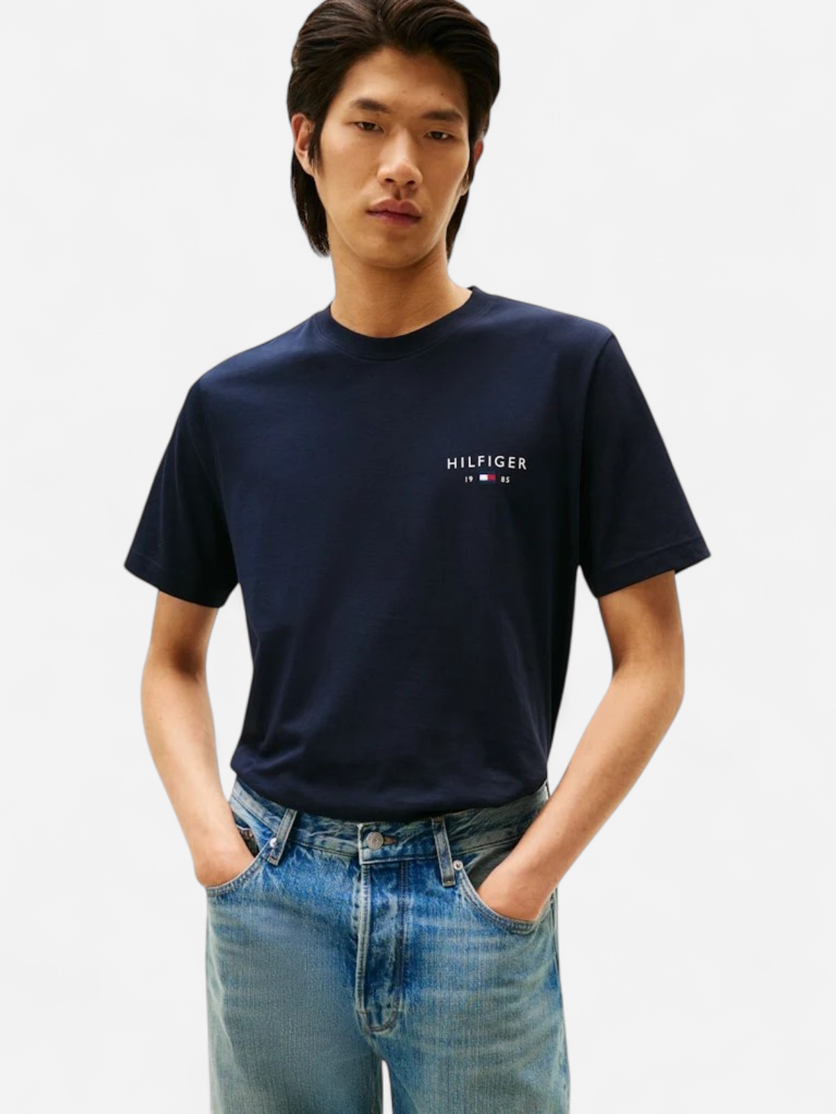 Tommy Hilfiger miesten t-paita Brand Love Small Hilfiger Tee, tummansininen - Kekäle.fi