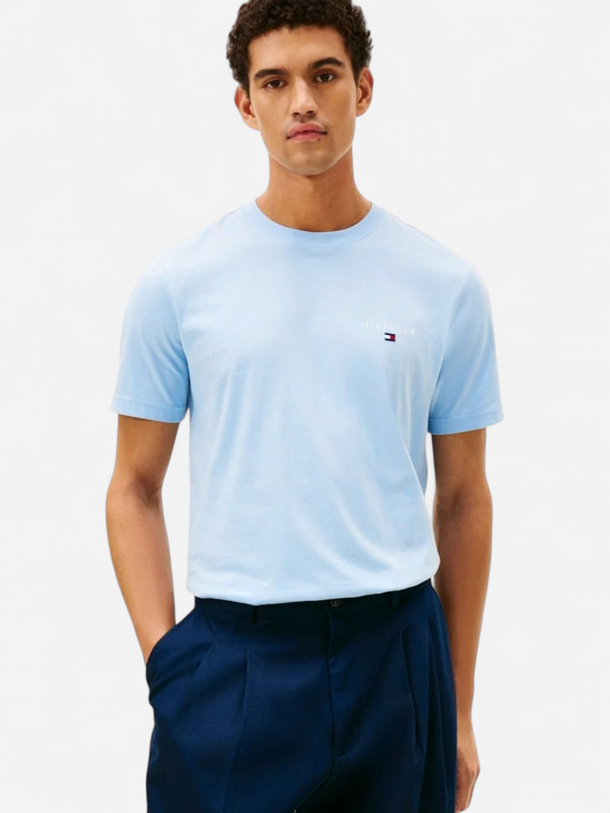 Tommy Hilfiger miesten t-paita Brand Love Small Hilfiger Tee, vaaleansininen - Kekäle.fi